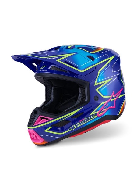 Alpinestars Kyp&auml;r&auml; S-M7 Cast Sininen/Pinkki/Fluo Keltainen